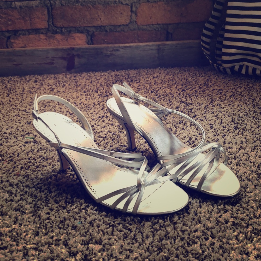Silver dress heels